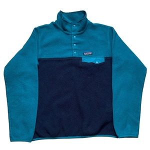 Patagonia Synchilla 1/4 Snap Button Fleece Sweater Blue